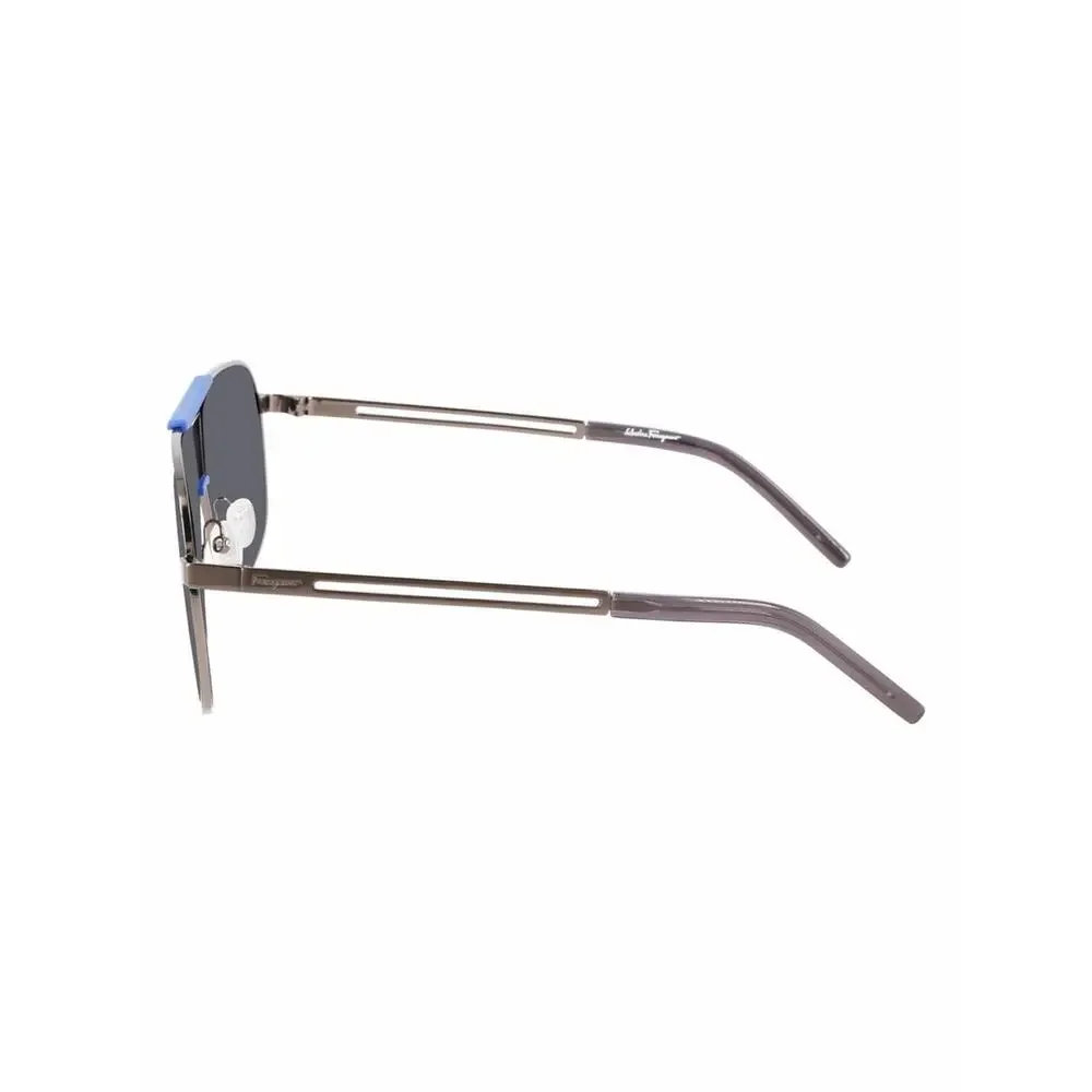 NEW! Salvatore Ferragamo SF292S 029 Black Frame Sunglasses Blue Bridge Authentic